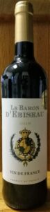 Le Baron d'Ebiseau 2016 ル・バロン・デビソー・ルージュ : 赤ワイン : フランス