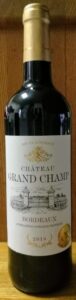Chateau Grand Chanp 2018 シャトー グランシャン : 赤ワイン : フランス