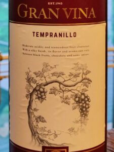 グランヴィナ テンプラニーリョ(Gran Vina Tempranillo) : 赤ワイン : スペイン